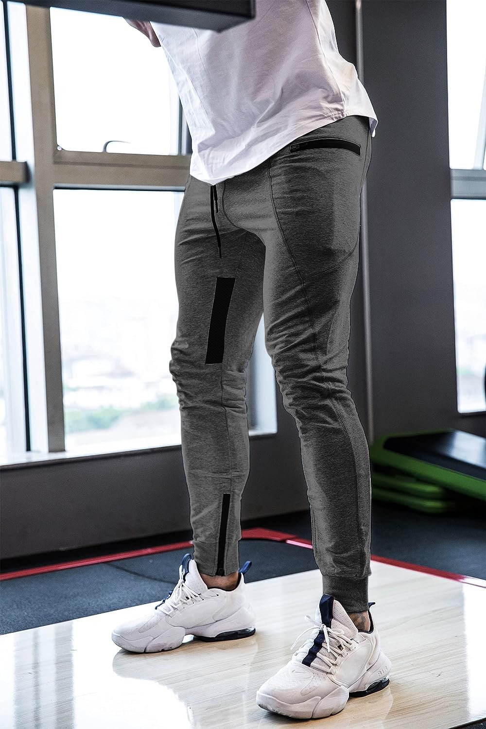 **MAIKANONG Men's Joggers Pants - Slim Fit Tapered Sweatpants for Gym, Workout & Casual Wear with Zipper Pockets | Comfortable Training & Running Track Pants**    *(Use for: Gym workouts, running, jogging, casual outings, lounging, and everyday activewear.)*