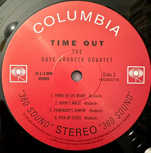 Dave Brubeck Quartet - Time Out Vinyl LP Album 180 Gram Reissue (Mint Condition) - Perfect for Jazz Lovers & Vinyl Collectors