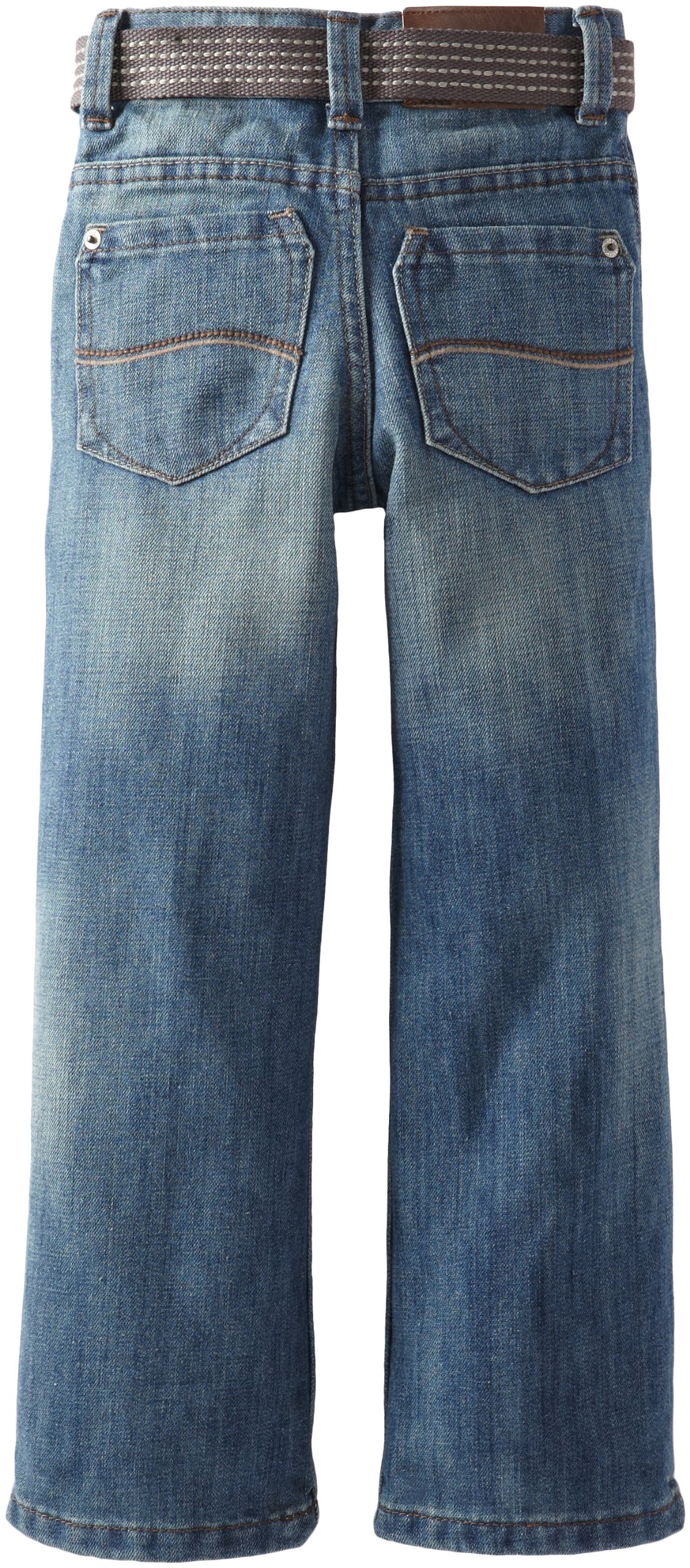 Lee Boys' Belted Slim Straight Leg Dungaree Jeans - Comfortable & Stylish for School, Play & Everyday Wear