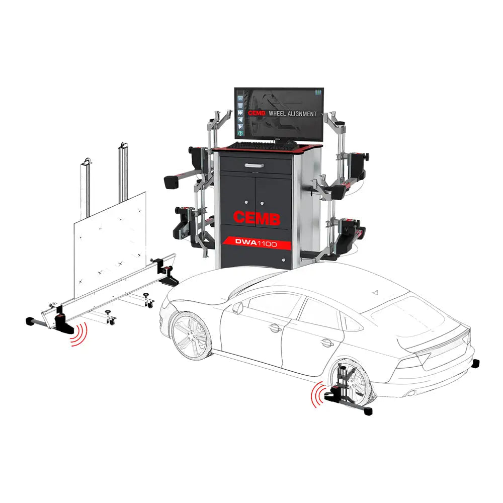 CEMB DWA1100ADAS Wireless CCD Wheel Alignment System with ADAS Calibration - Professional Auto Repair Shop Equipment for Precise Wheel Alignment & Advanced Driver Assistance System Calibration