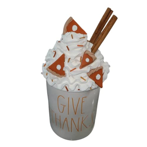 Realistic Fake Pumpkin Pie Mug Topper - Fall & Thanksgiving Decor for Tiered Trays, Coffee Mugs & Seasonal Home Decor