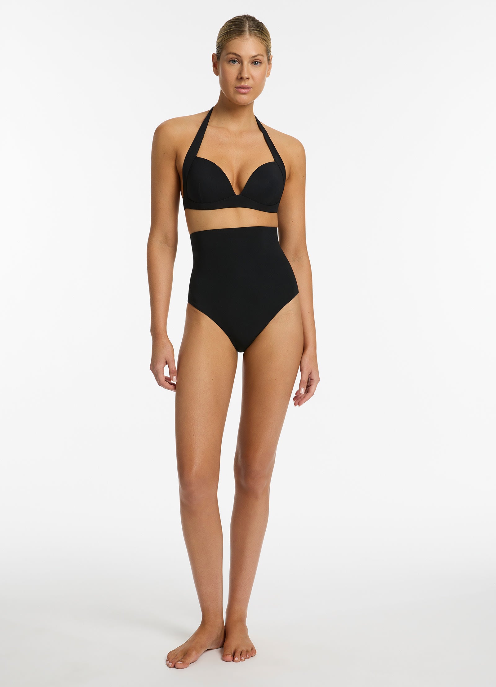 Jetset Moulded Halter Bikini Top - Black | Women's Swimwear for Beach, Pool & Summer Vacations