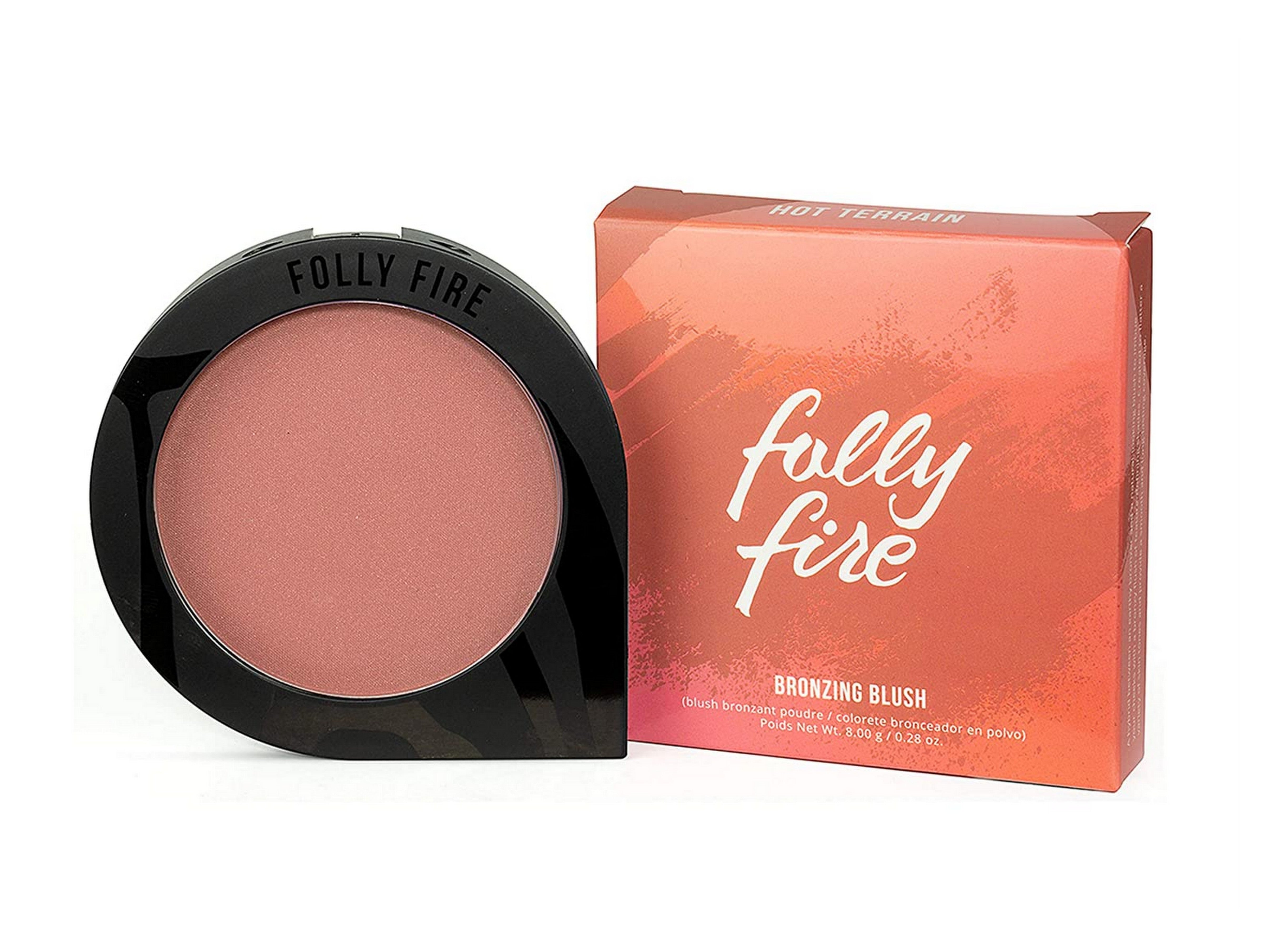 Folly Fire Hot Terrain Baked Bronzing Blush 0.30 oz - Natural Sun-Kissed Glow for Cheeks, Perfect for Everyday Wear & Special Occasions