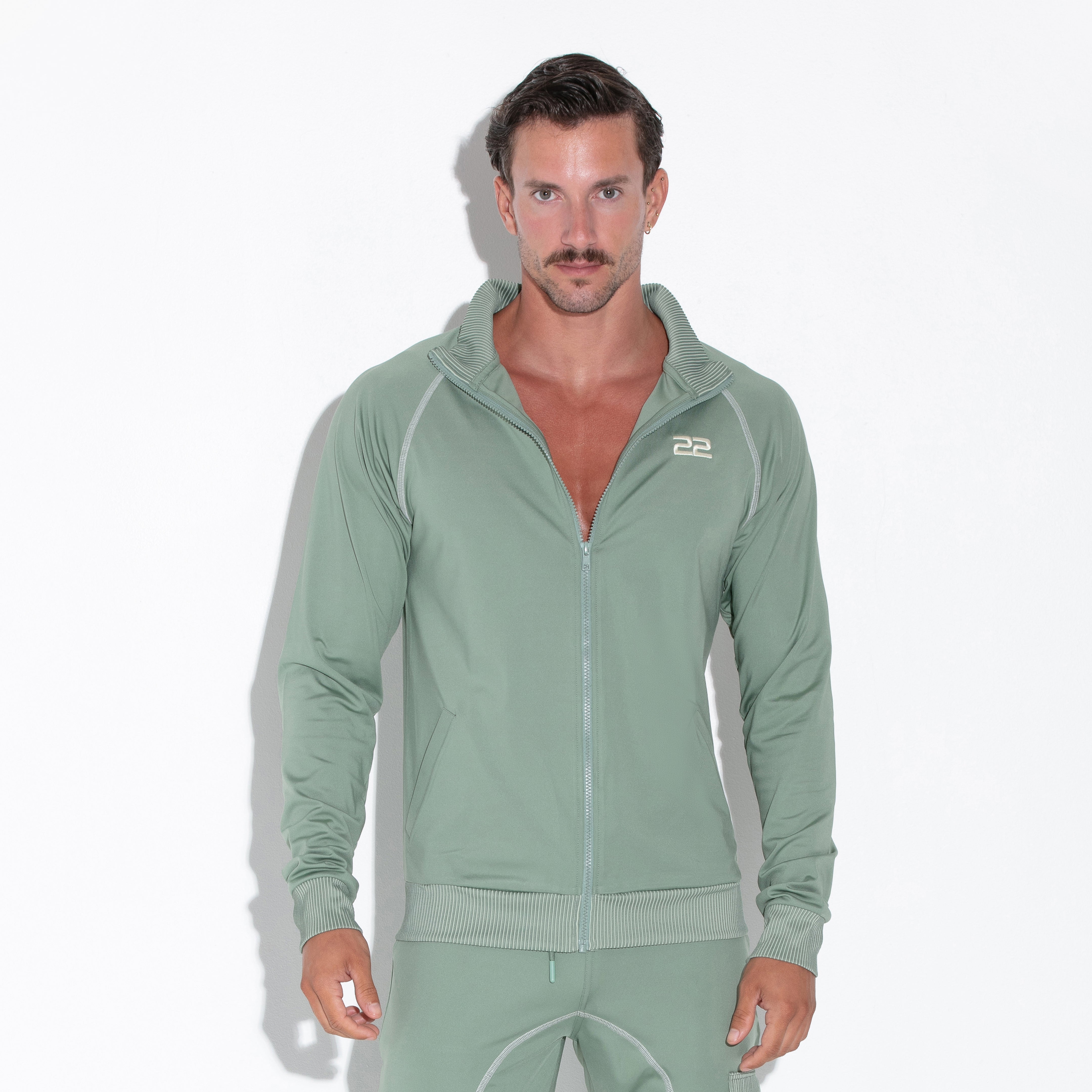 Code 22 Reflex Track Jacket 9740 - Lightweight Green Running Windbreaker for Men & Women - Perfect for Jogging, Gym Workouts & Outdoor Sports