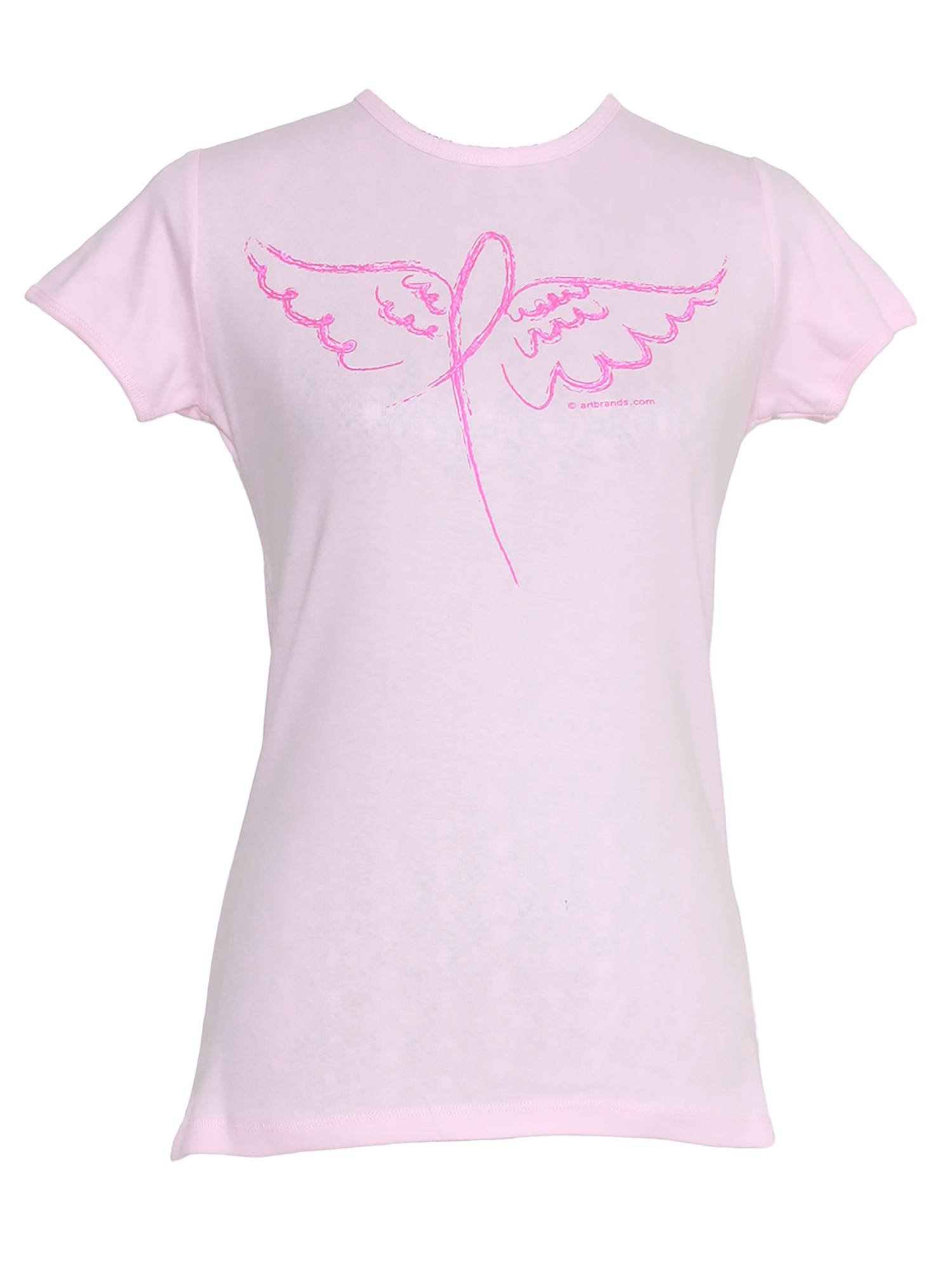 Pink Breast Cancer Awareness Women's Ribbon Angel Wings T-Shirt - 3X-Large - Comfortable & Supportive for Survivors, Fundraisers & Awareness Events