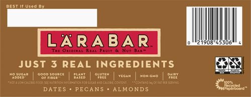 Larabar Pecan Pie - Gluten Free Vegan Fruit & Nut Energy Bar, 1.6 oz (16 Count Pack) - Healthy Snack for Hiking, Travel & On-the-Go Nutrition