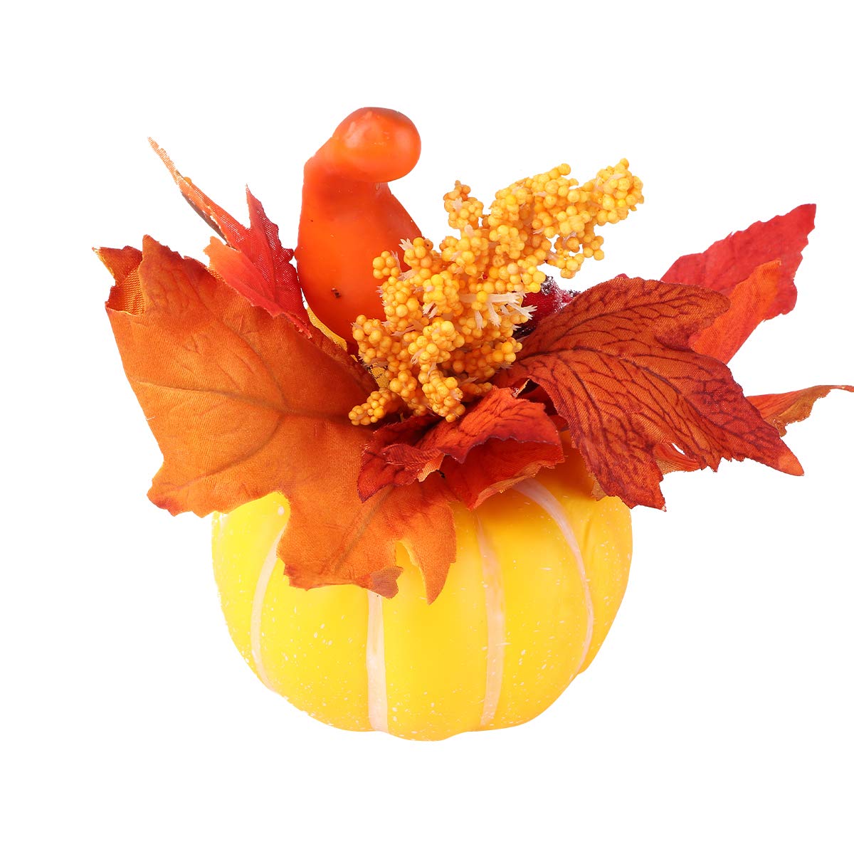 Halloween Pumpkin Pinecone Decorations for Autumn & Halloween Parties - Yellow Fall Home Decor for Thanksgiving, Harvest Festival & Seasonal Celebrations