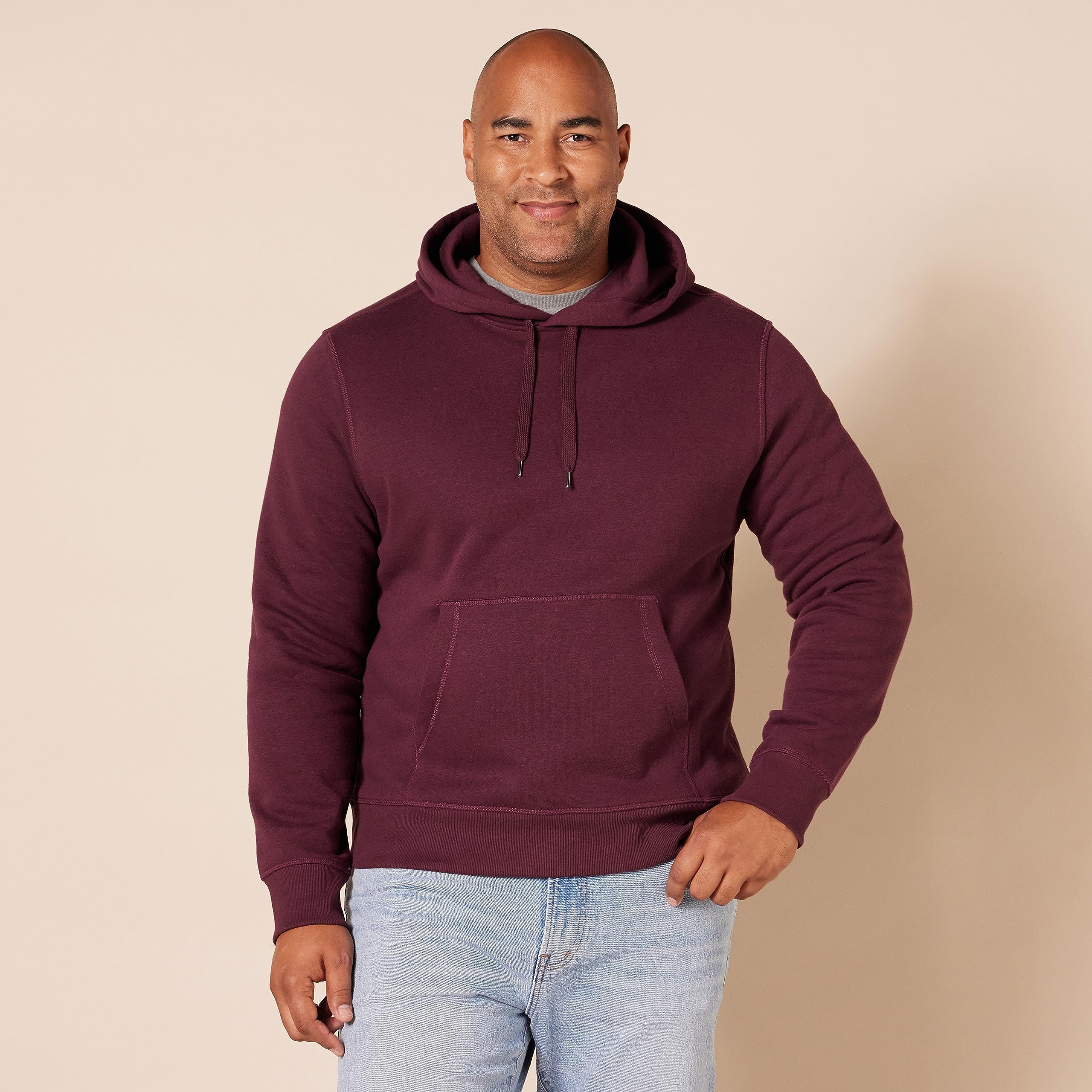 Amazon Essentials Men's Sweatshirt Hoodie - Big & Tall Sizes - Soft Fleece Pullover for Casual Wear, Lounge & Outdoor Activities