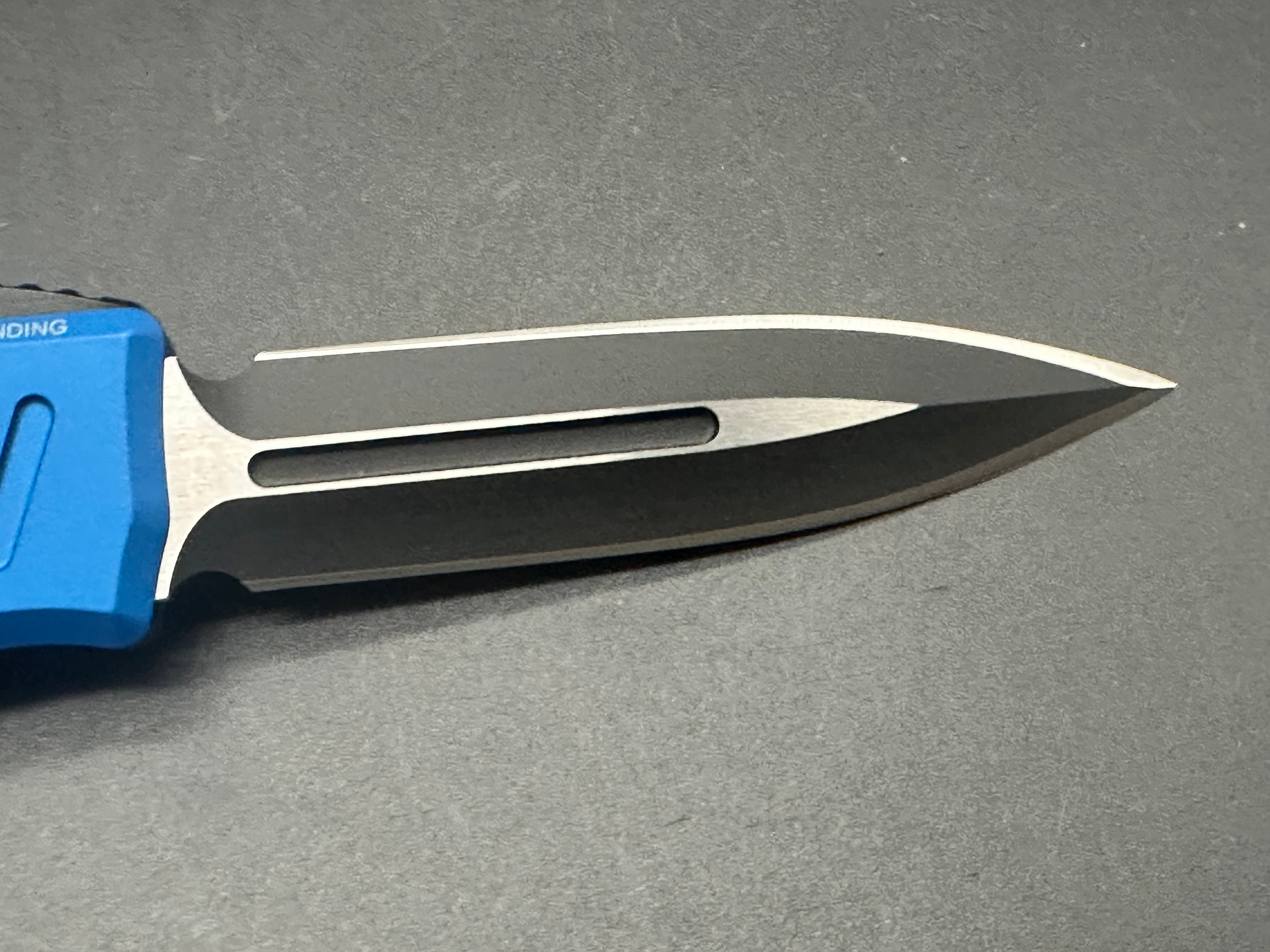 Guardian Tactical RECON-035 Double Action OTF Automatic Knife - Blue Two-Tone Blade (3.3