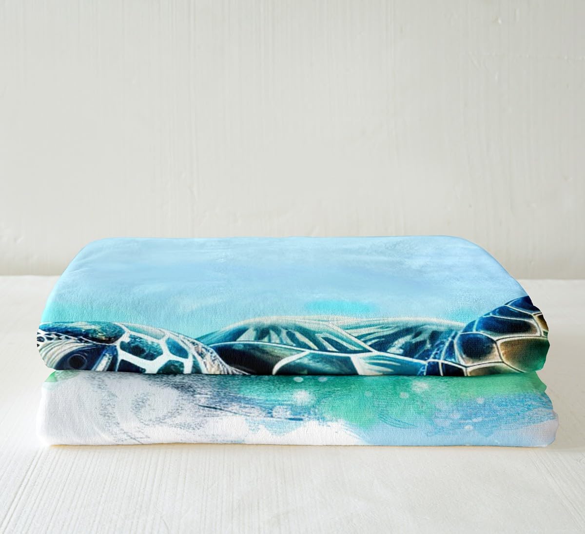 3D Turtle Throw Blanket - Ultra Soft Teal Sherpa Fleece for Kids & Adults - Perfect for Bed, Sofa & Baby Use