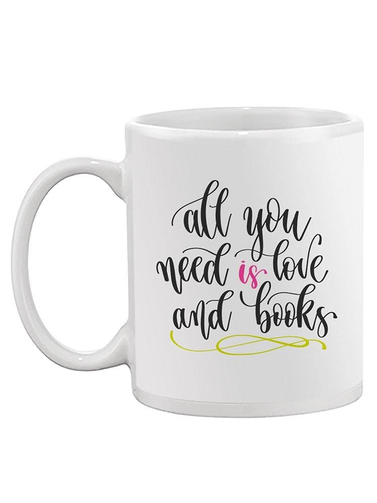 Smartprints Love and Books Coffee Mug - Ceramic Tea Cup for Book Lovers - Perfect Gift for Readers & Bookworms - Great for Reading Nooks, Office Desks & Cozy Moments