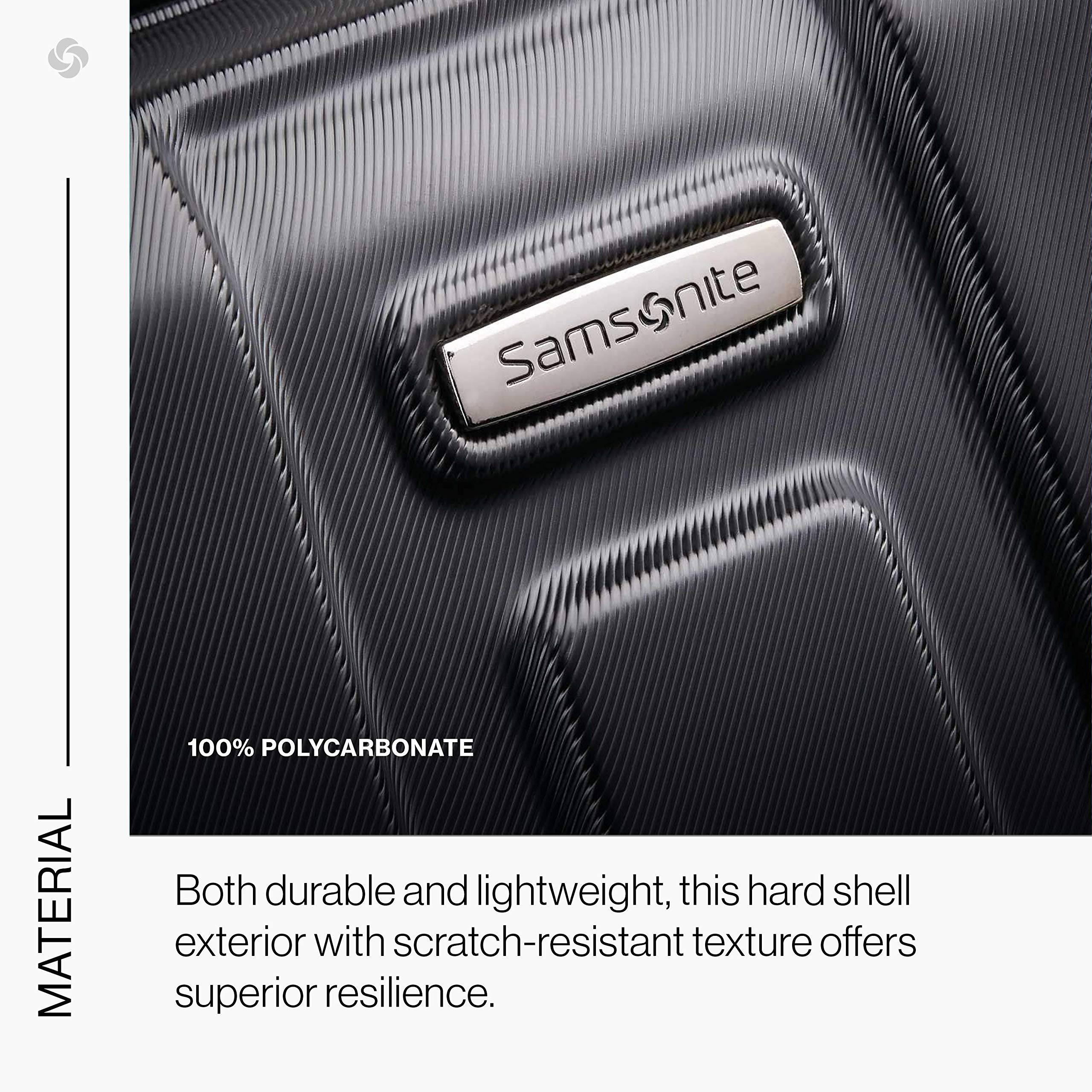 Samsonite Centric 20-Inch Expandable Hardside Spinner Carry-On Luggage - Lightweight & Durable Suitcase for Travel, Business Trips & Weekend Getaways (Black)