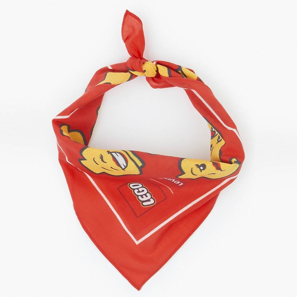 Original Lego Group x Levi's BANDANA Red Scarf - Stylish Unisex Fashion Accessory for Outdoor Activities, Concerts, and Casual Wear