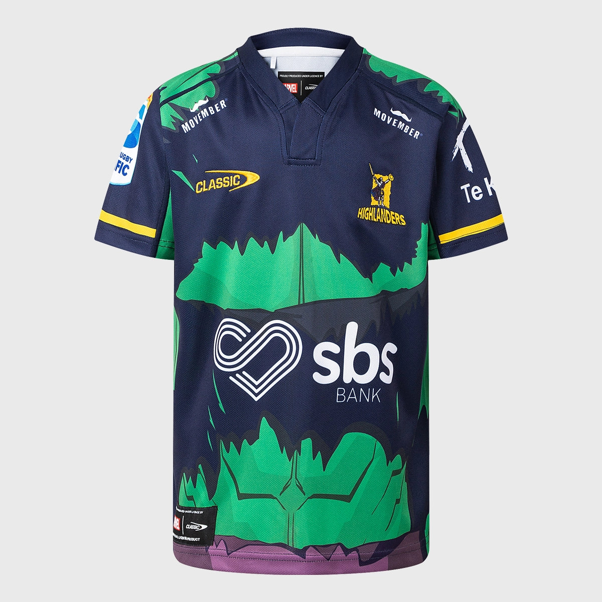 Classic Highlanders Hulk Kids Rugby Jersey - Authentic Replica Rugby Shirt for Boys - Perfect for Rugby Games, Halloween Costumes & Sports Fan Gifts