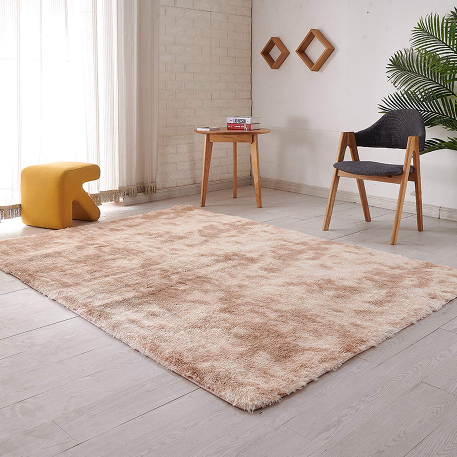 Ultra Soft Plush Faux Fur Shaggy Area Rug 6'6”x9'8” - High Pile Luxury Bedroom & Living Room Carpet - Cozy Kids Nursery Rug for Girls Boys Room Decor - Perfect for Bedside, Play Areas & Home Accents