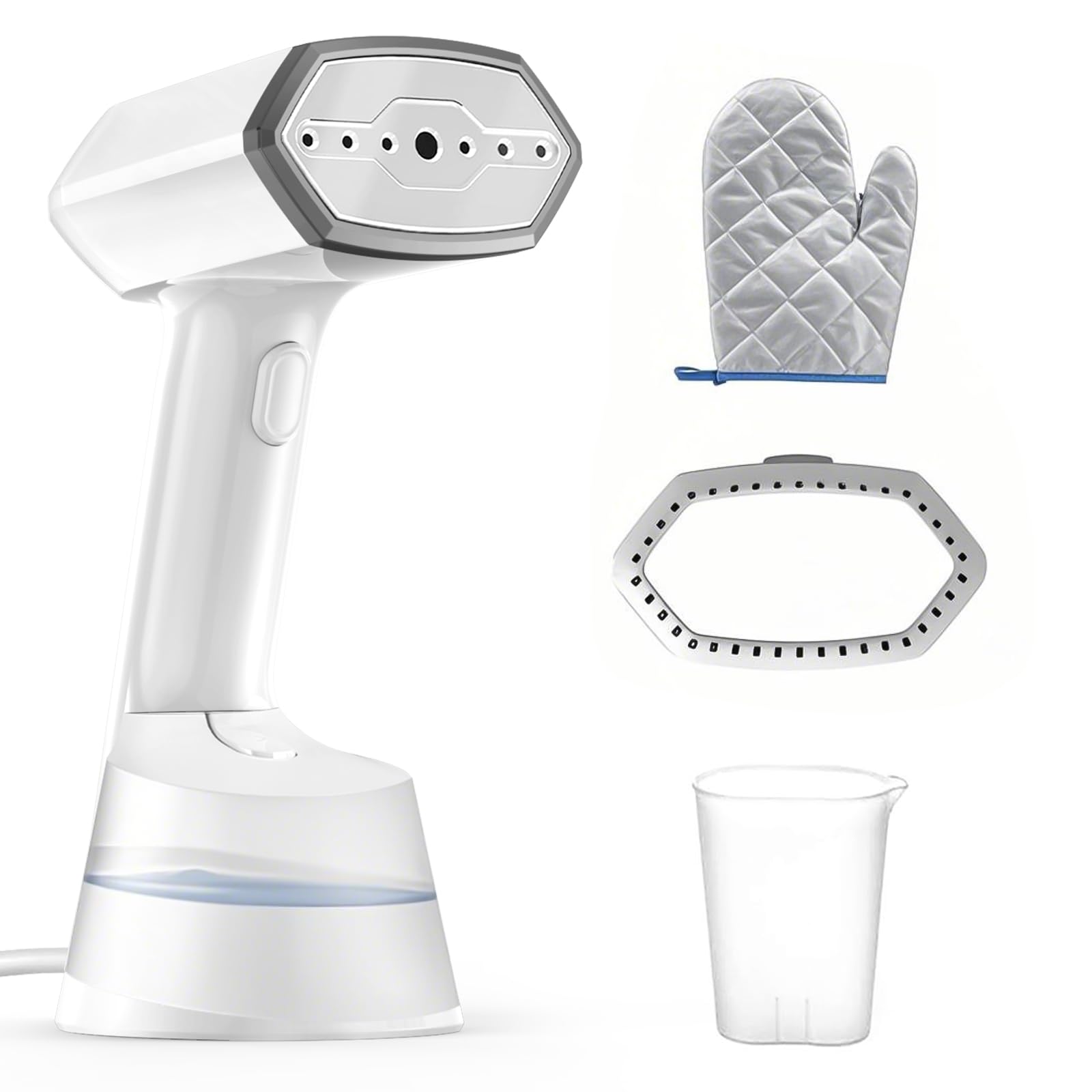 1500W Handheld Clothes Steamer - Portable Mini Garment Steamer with Fast 15-Second Heat Up & No Leak - Perfect for Home, Office & Travel (110/120V) - Quickly Remove Wrinkles from Shirts, Dresses & Suits for Professional Look