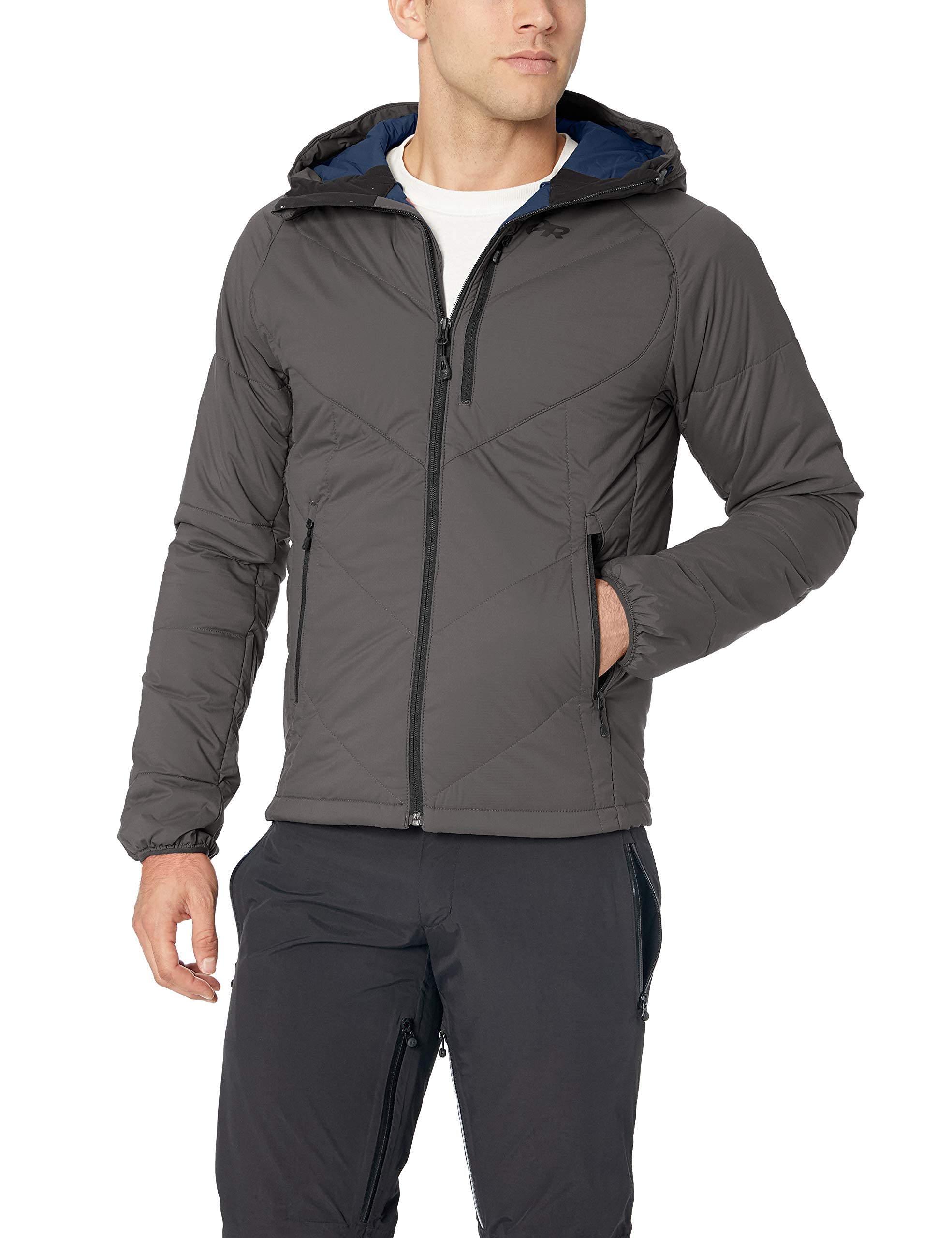 Outdoor Research Men's Refuge Hooded Jacket - Lightweight Waterproof Windbreaker for Hiking & Camping - Black, Small - Perfect for Outdoor Adventures & Travel