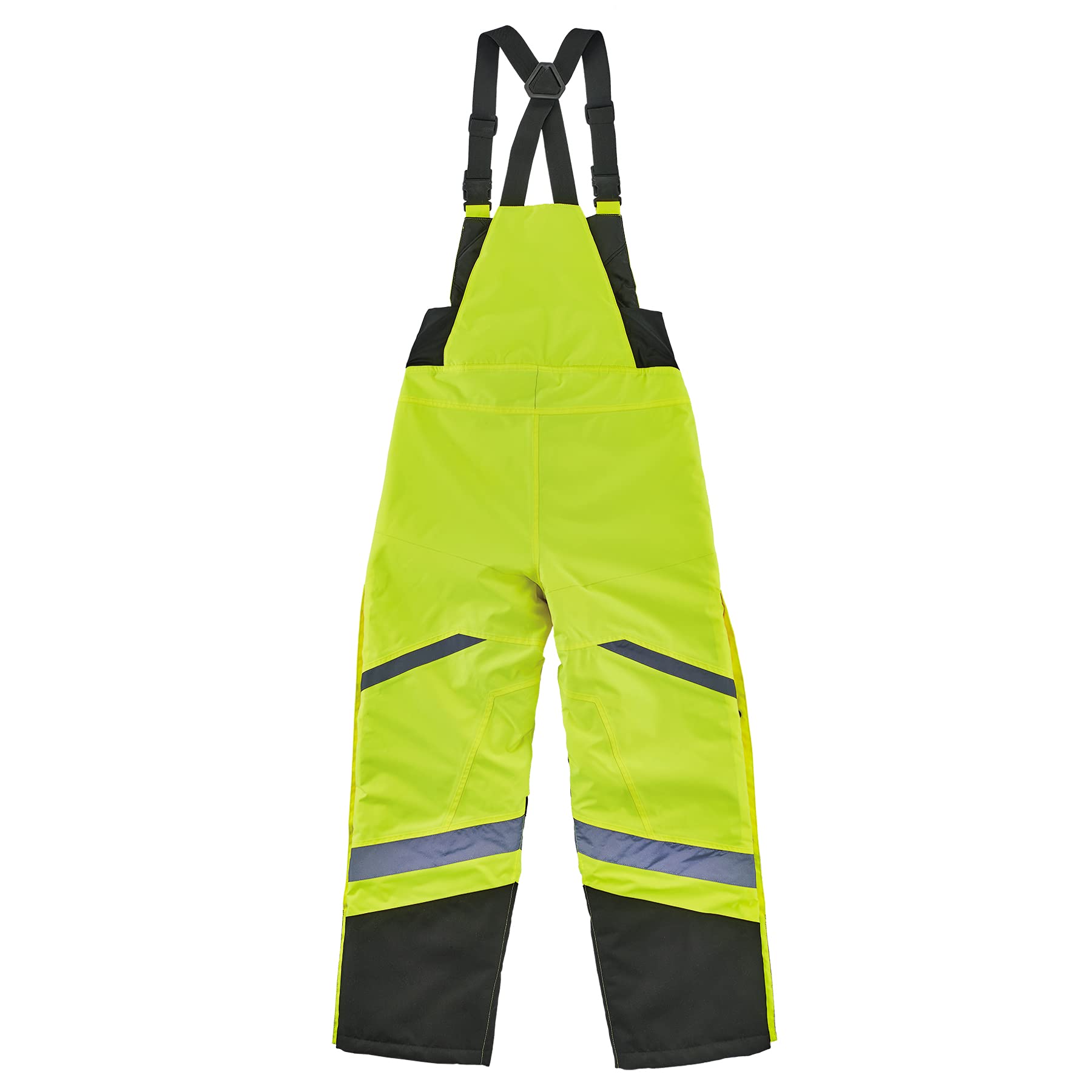 Ergodyne GloWear 8928 High Visibility Insulated Thermal Bib Overalls - Weather-Resistant Workwear for Cold Outdoor Jobs & Construction Safety