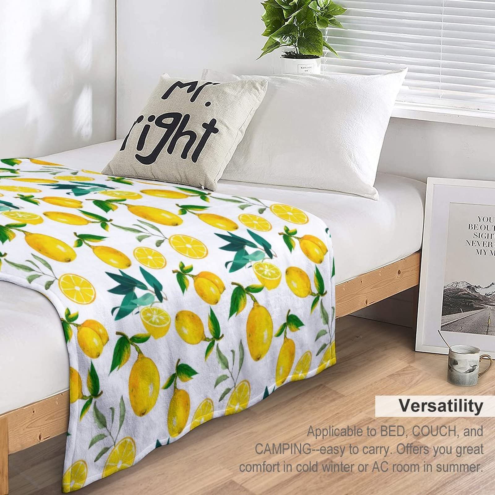 Soft Plush Lemon Blanket 40