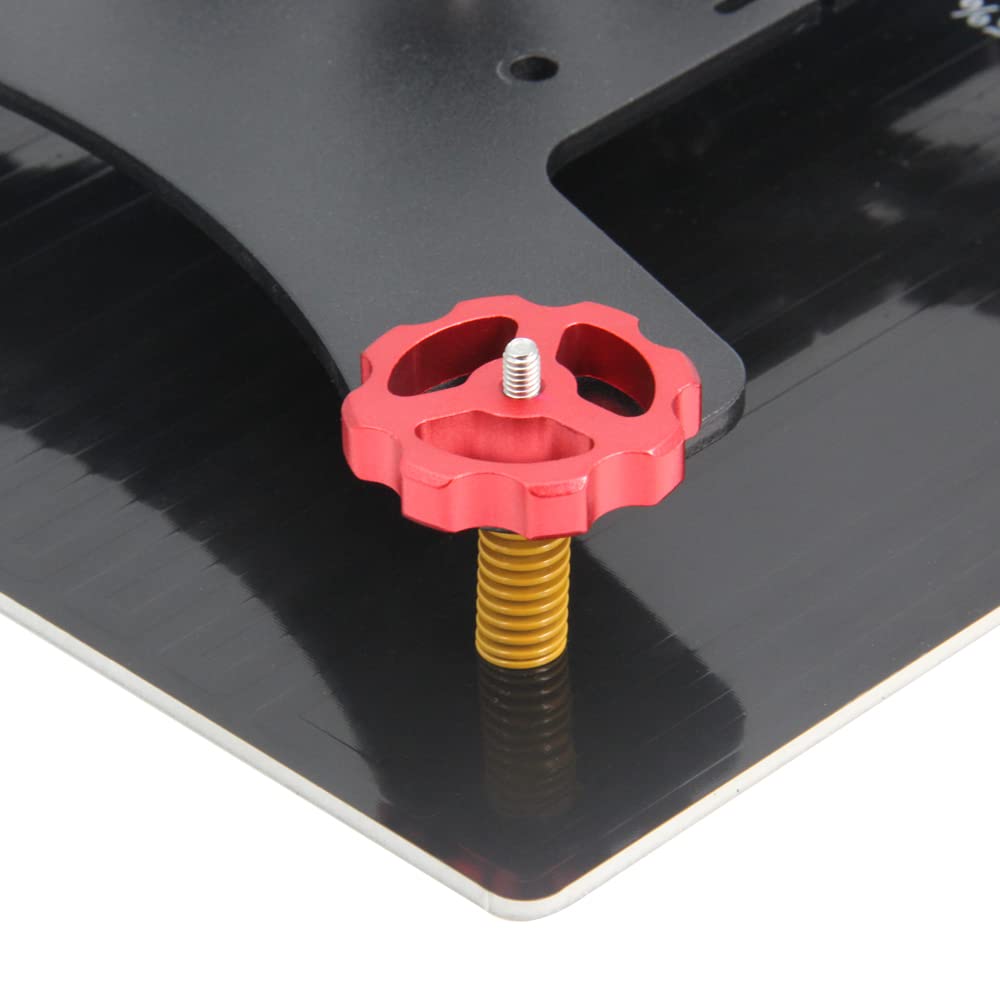 4PCS Aluminum Hand Twist Leveling Nuts (37mm Diameter) + 4PCS Hot Bed Springs + 4PCS M4X40mm Screws for Creality CR-10 Ender-3 3D Printers - Perfect for Bed Leveling & Printer Maintenance