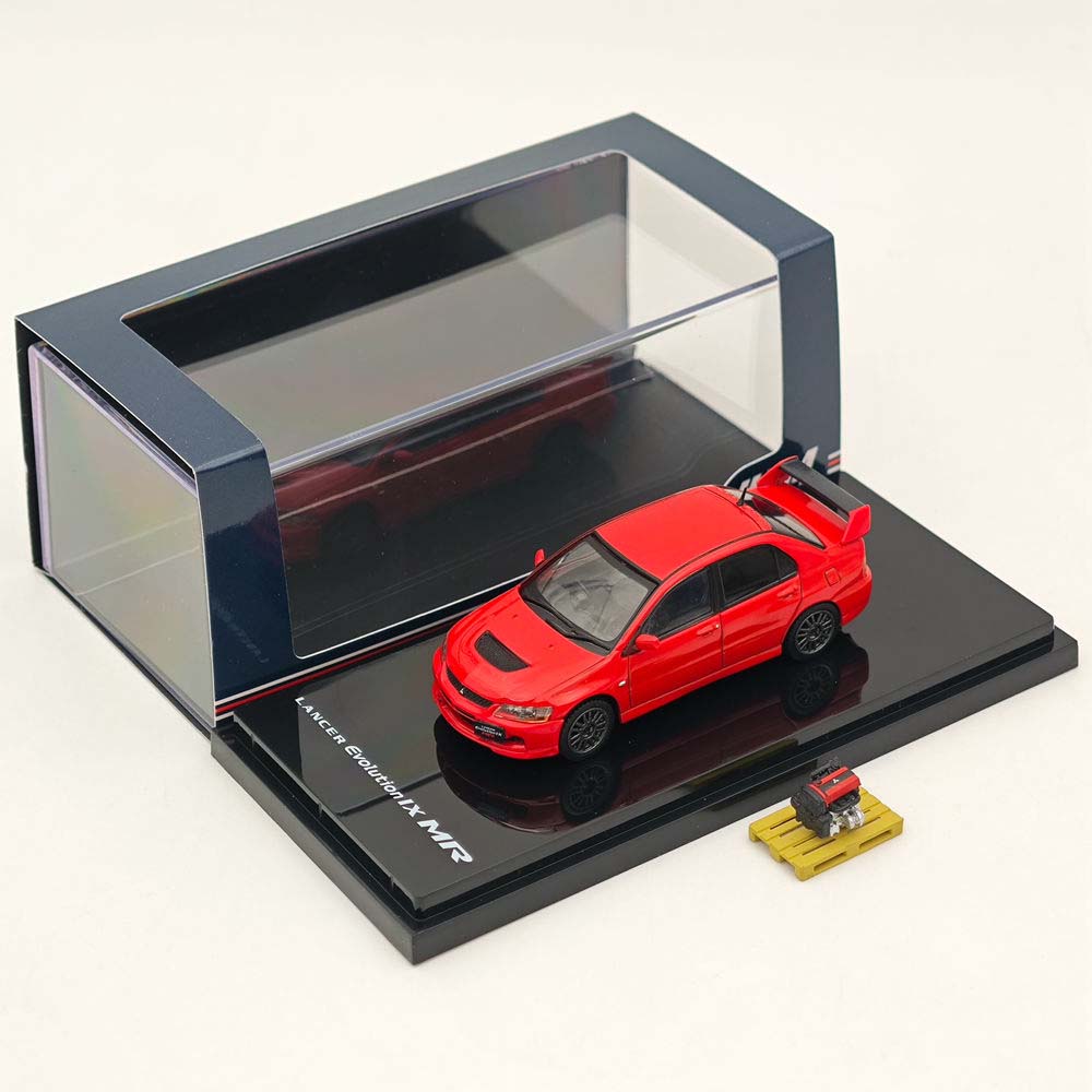 1/64 Scale Hobby Japan Mitsubishi Lancer GSR Evolution IX Evo 9 MR Diecast Model Car with Detailed Engine Display - Perfect for Collectors, Racing Enthusiasts and Scale Model Displays