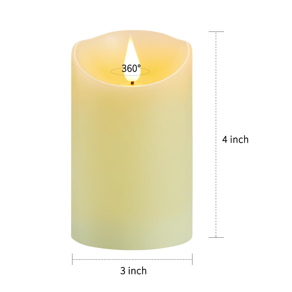 Rechargeable LED Candles with Remote - Flameless Pillar Candles for Home Decor, Weddings & Holidays