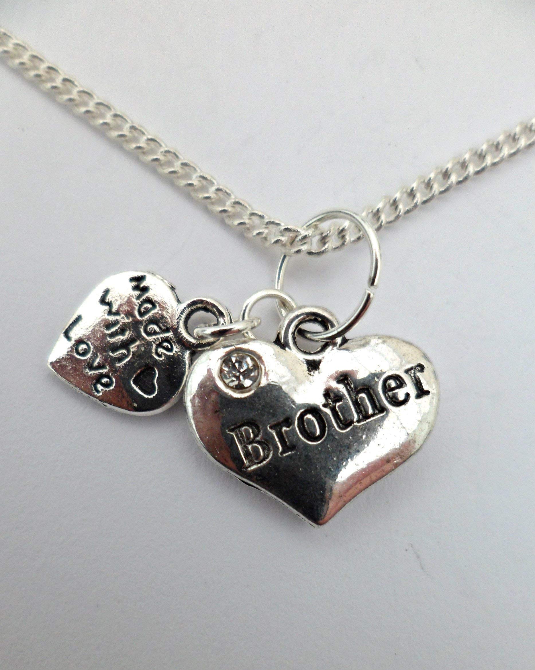 Silver Plated Love Heart Gem Charm Pendant Necklace for Couples - Romantic Gift for Valentine's Day, Anniversary & Date Night Jewelry