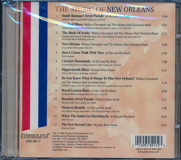 Al Hirt & His Band, Olympia Brass Band, Wallace Davenport - The Music of New Orleans Jazz CD | Authentic New Orleans Soundtrack for Mardi Gras, French Quarter Parties & Jazz Lovers
