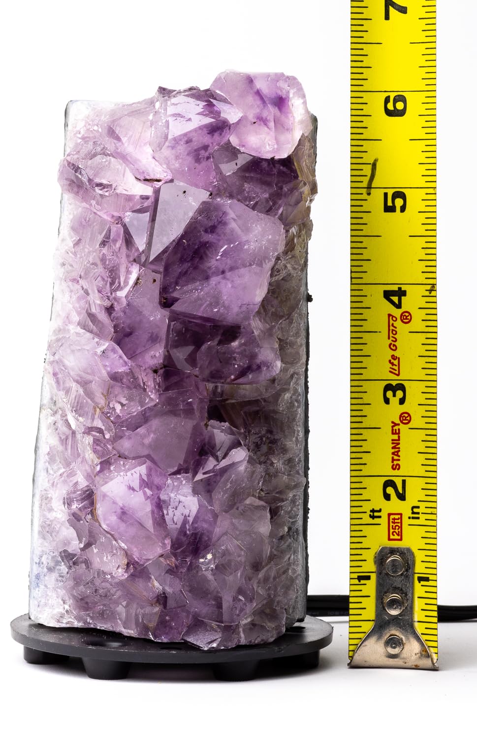 DesertUSA Natural Amethyst Crystal Cluster Dimmable LED Lamp - Purple Healing Stone Night Light for Bedroom, Meditation & Yoga Room Decor