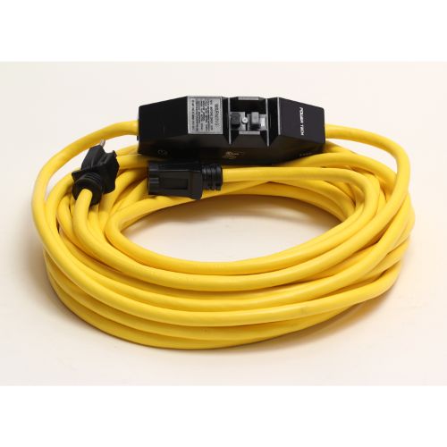 PowerTech® 12/3 SJTW Heavy Duty Extension Cord with Inline GFCI Protection - 15ft Outdoor Power Cable for Tools, Appliances & Worksite Safety