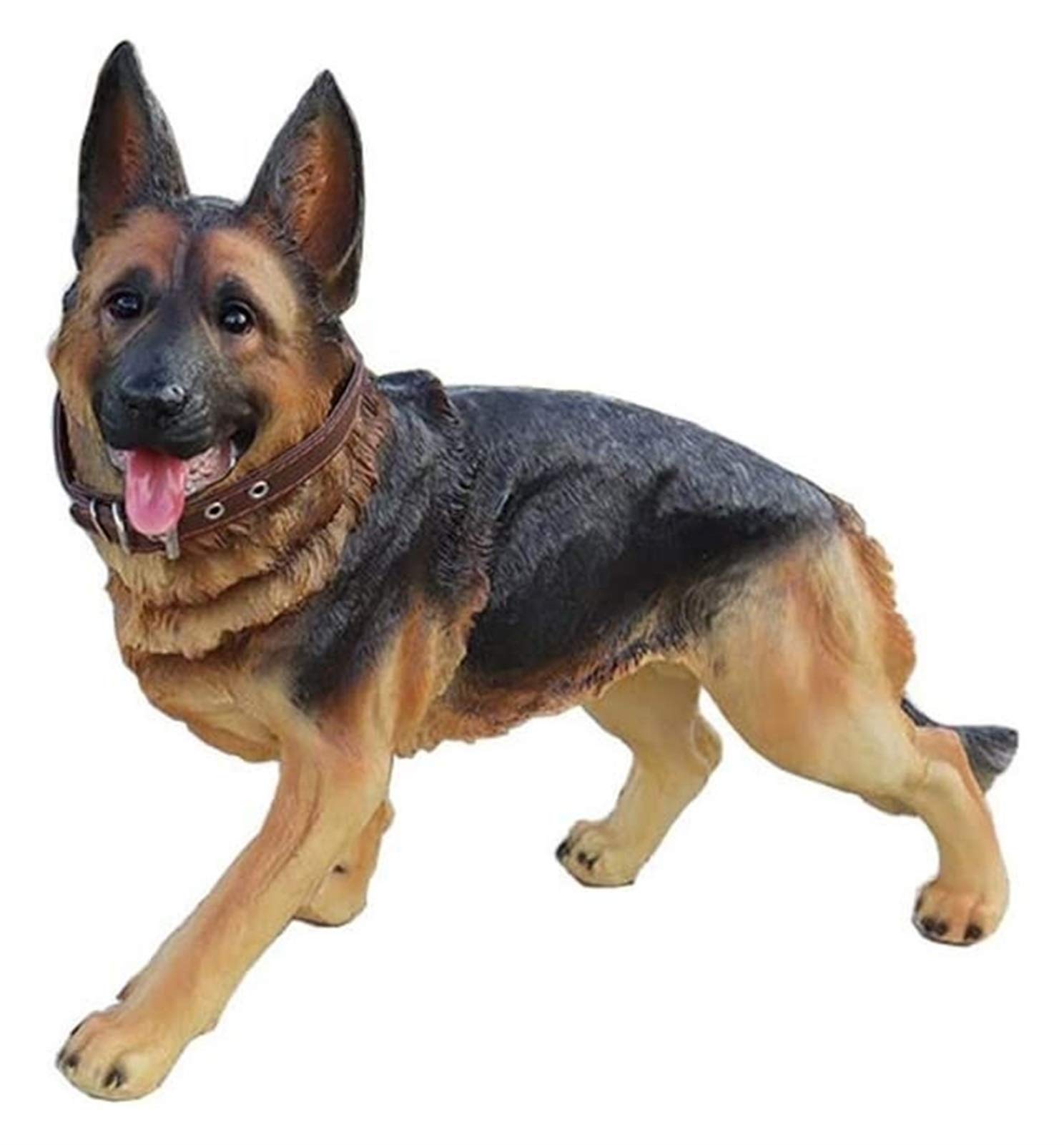 Handmade German Shepherd Resin Sculpture - Realistic Dog Statue for Home & Garden Decor, Desktop Art Ornament | Perfect for Living Room, Office, or Outdoor Landscape Decoration
