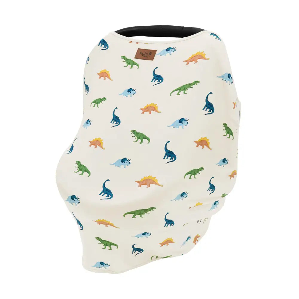 Kyte Baby Car Seat Cover - Soft & Breathable Ecru Roar Design for Infant Safety | Perfect for Strollers, Shopping Carts & Travel Protection