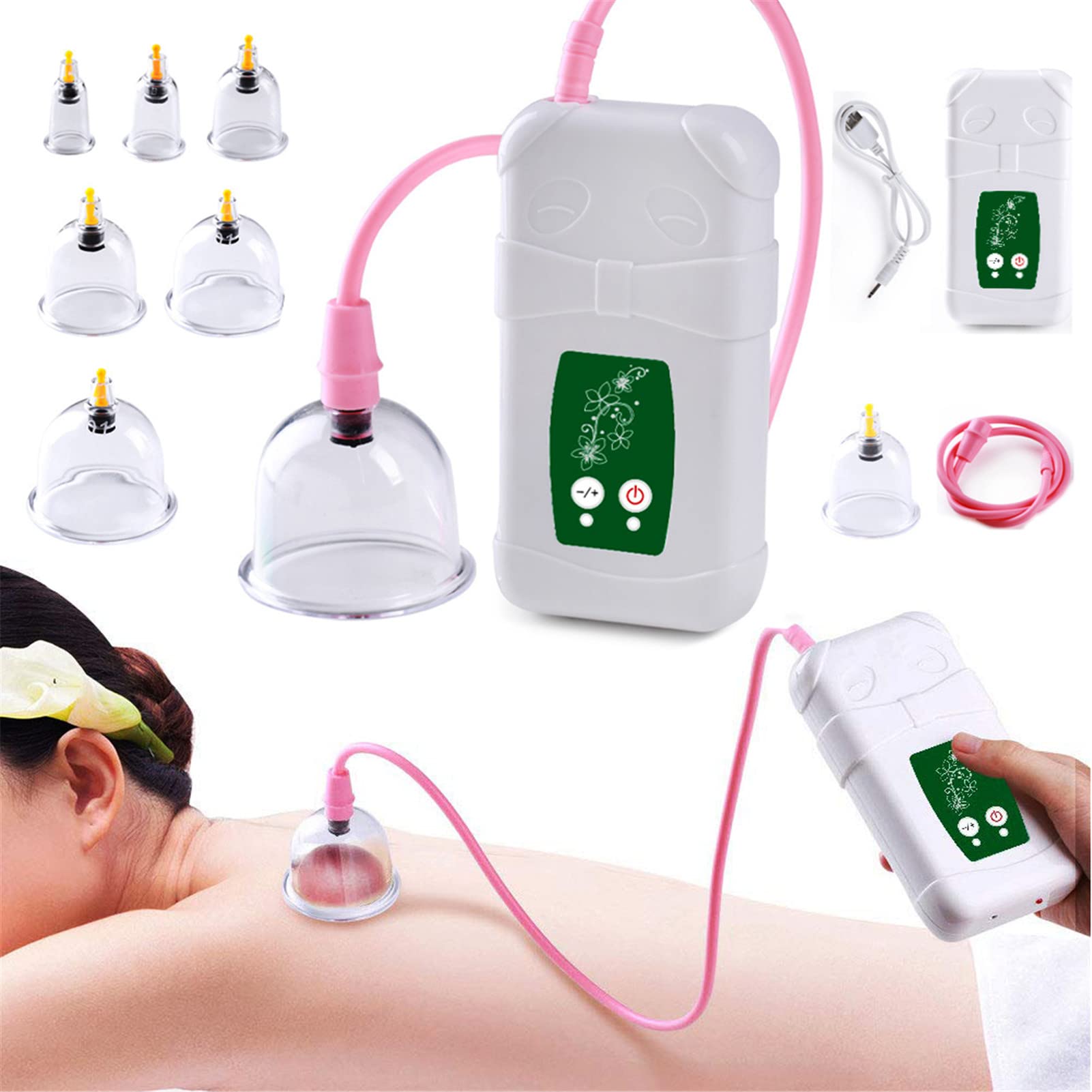 12Pcs Electric Vacuum Suction Cupping Set - Traditional Chinese Acupuncture Massage Therapy Kit for Full Body Pain Relief & Relaxation - Smart Cupping Machine for Home Spa, Muscle Recovery, and Wellness Therapy