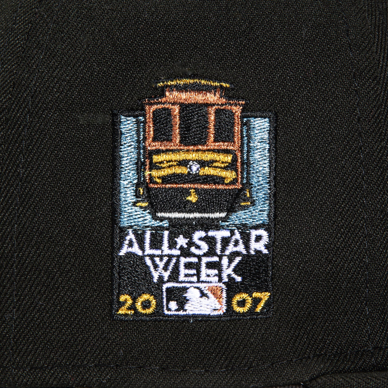New Era 59Fifty San Francisco Giants 2007 All Star Game Patch Baseball Cap - Black & Metallic Copper - MLB Officially Licensed Hat for Sports Fans & Streetwear Fashion
