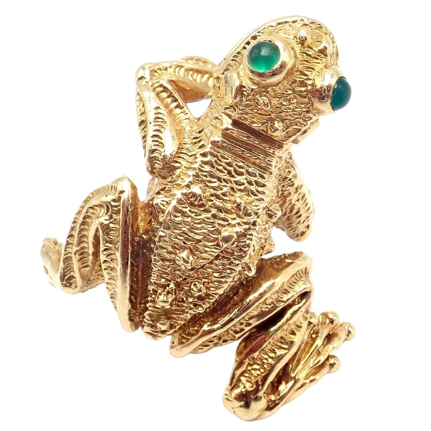 Authentic 18k Yellow Gold Frog Emerald Ring by Kurt Wayne - Elegant Jewelry Gift for Women, Perfect for Birthdays, Anniversaries & Special Occasions