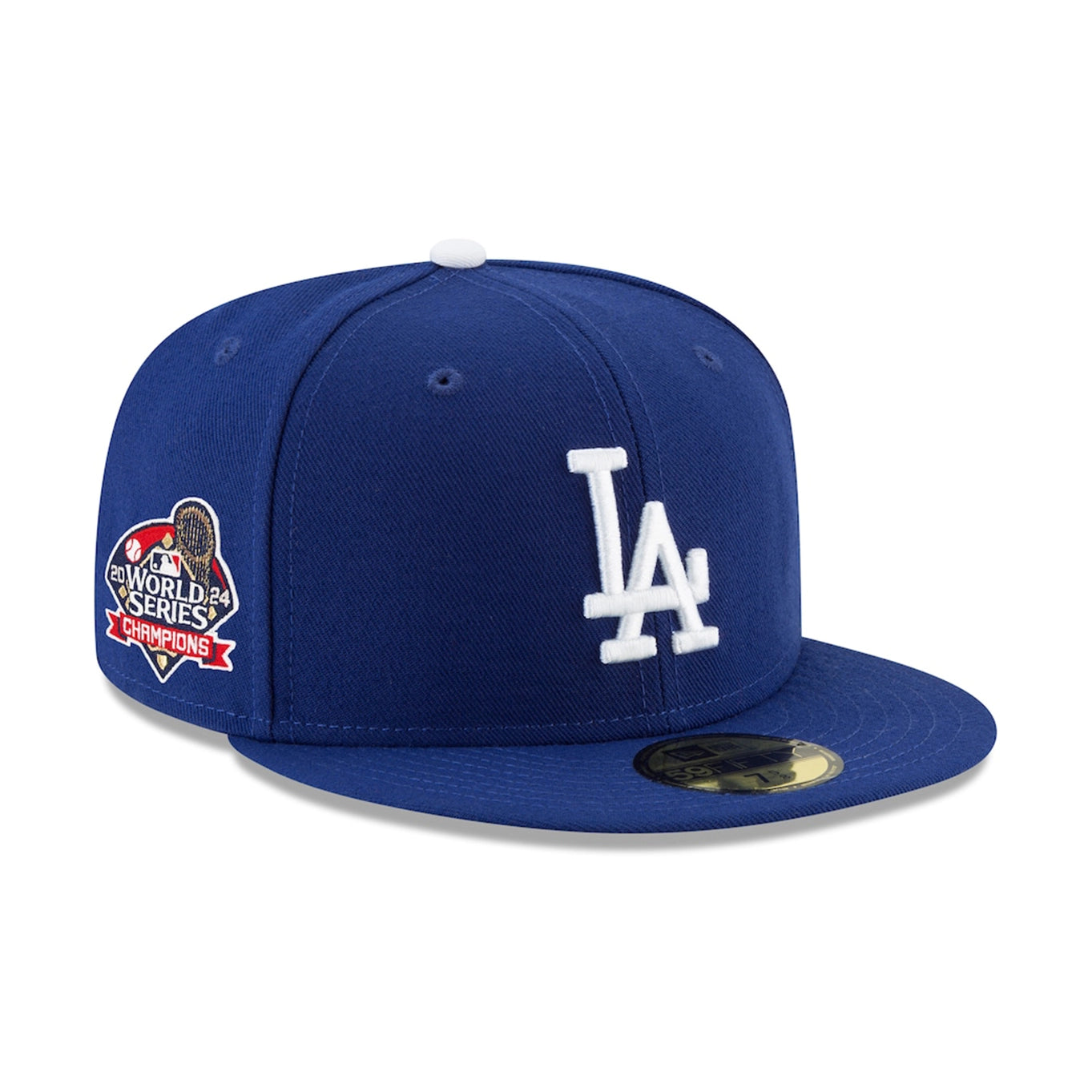 New Era 59Fifty Authentic MLB Baseball Cap - Los Angeles Dodgers 2024 World Series Champions Patch Snapback Hat in Royal Blue | Official Licensed Merchandise for Fans & Collectors | Perfect for Games, Tailgating & Streetwear Fashion