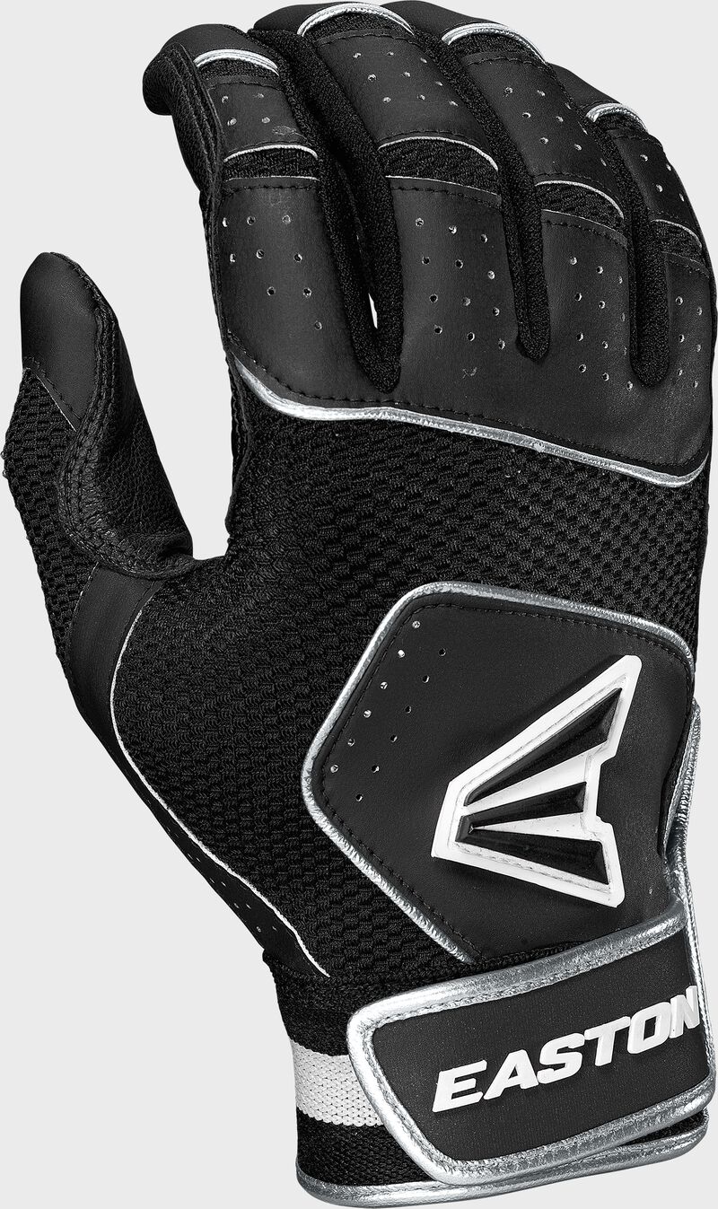 Easton Youth Walk Off Nx Batting Gloves - Black/Black, XL Size for Baseball & Softball - Perfect for Training, Games & Outdoor Sports