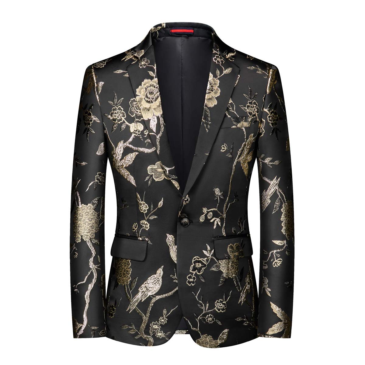 Cloudstyle Men's Embroidered Tuxedo Suit Jacket - Formal Dinner Blazer with Stylish Print for Prom, Weddings & Special Occasions | Perfect for Evening Events, Business Meetings & Gala Dinners