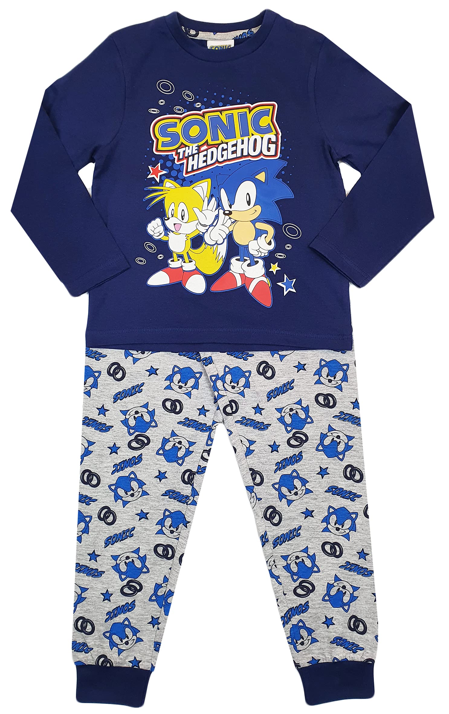 Boys Sonic the Hedgehog Pajama Set - Kids Gaming Sleepwear with Blue Hedgehog Print - Perfect for Sleepovers, Birthday Gifts & Cosplay Fun
