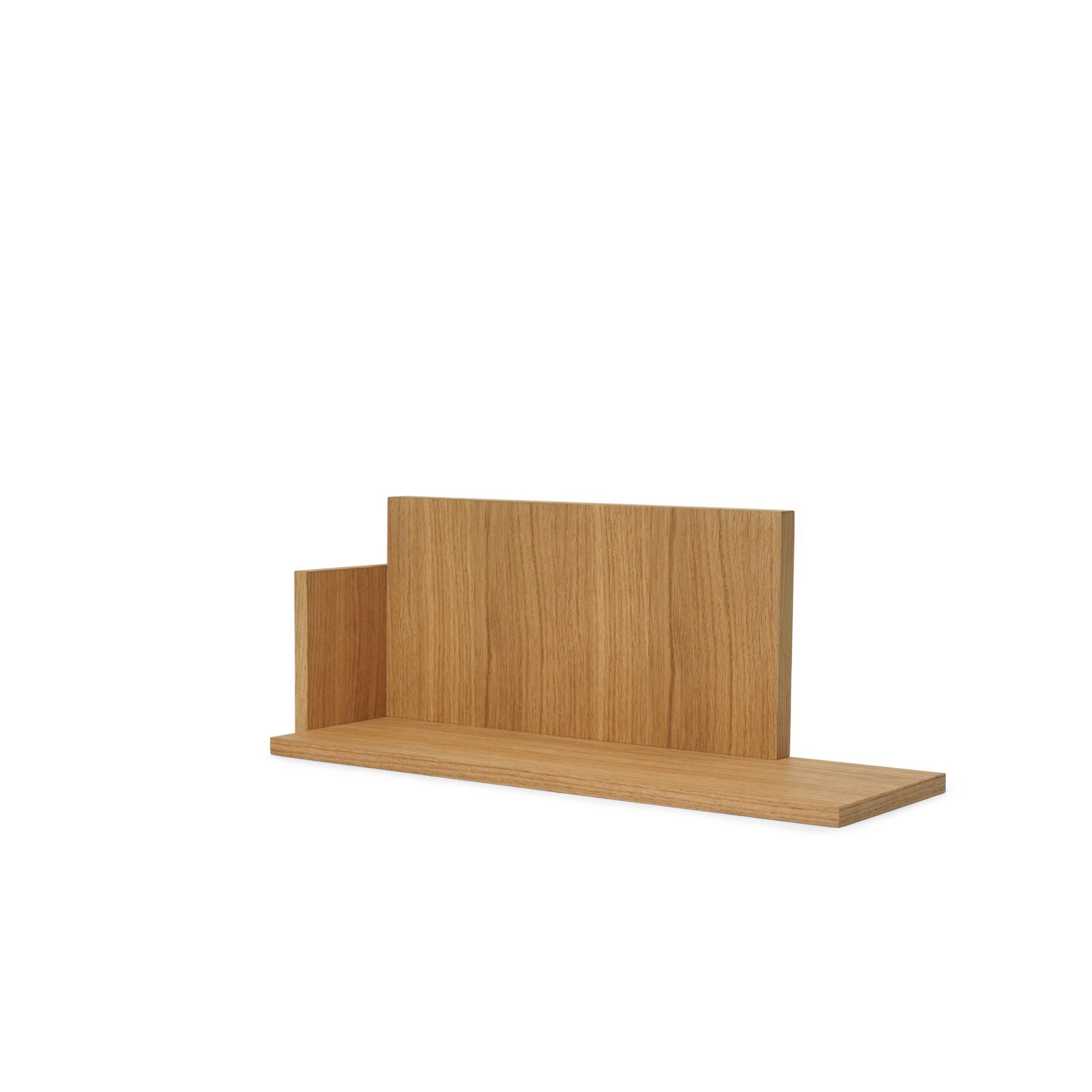 FERM LIVING Stagger Shelf - Oiled Oak Low Profile Wall Shelf for Living Room, Bedroom & Office Storage | Modern Scandinavian Design