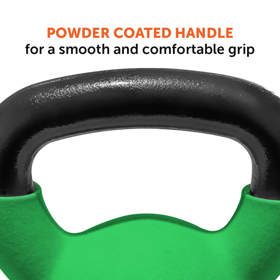 Premium Neoprene Coated Kettlebell - 5-50lbs Iron Weight for Home Gym, CrossFit & Strength Training - Anti-Slip Grip for Safe Workouts - Perfect for HIIT, Cardio & Functional Fitness Routines