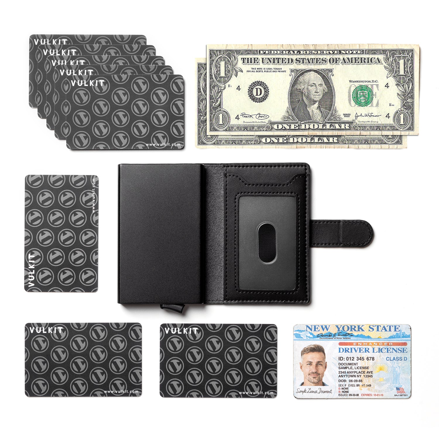 VC207 RFID Blocking Bifold Wallet with ID Window & Magnetic Closure - Secure Slim Wallet for Men & Women, Perfect for Travel, Business & Everyday Use