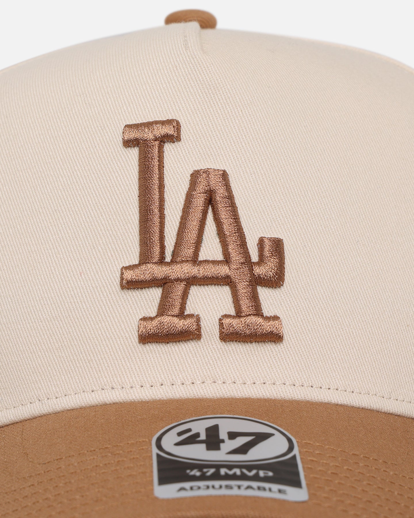 47 Brand Los Angeles Dodgers 'Two Tone Dodgers' 47 MVP DT Snapback Camel Hat - Adjustable Baseball Cap for Men & Women, Perfect for Sports Fans, Game Day, and Casual Wear