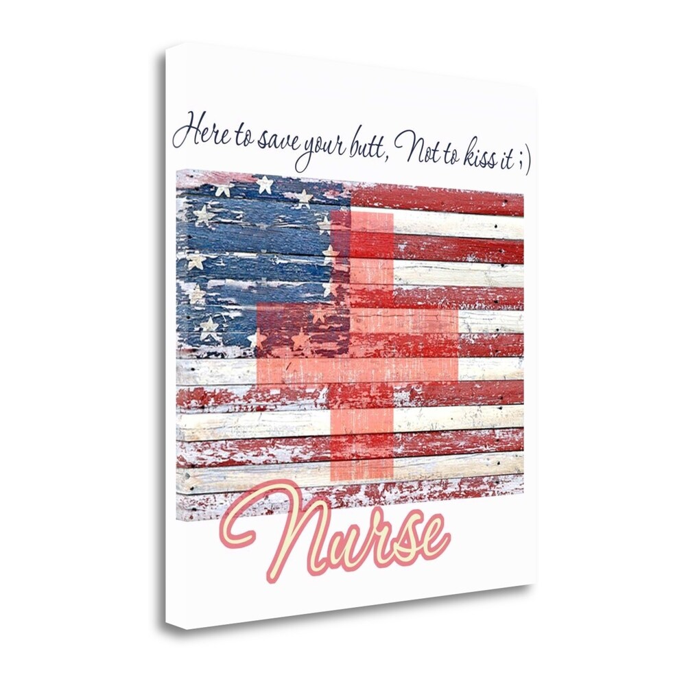 All American Nurse by Jim Baldwin - Premium Giclee Art Print on Gallery Wrapped Canvas, Framed & Ready to Hang - Perfect for Home Decor, Office Wall Art & Nursing Gift Ideas