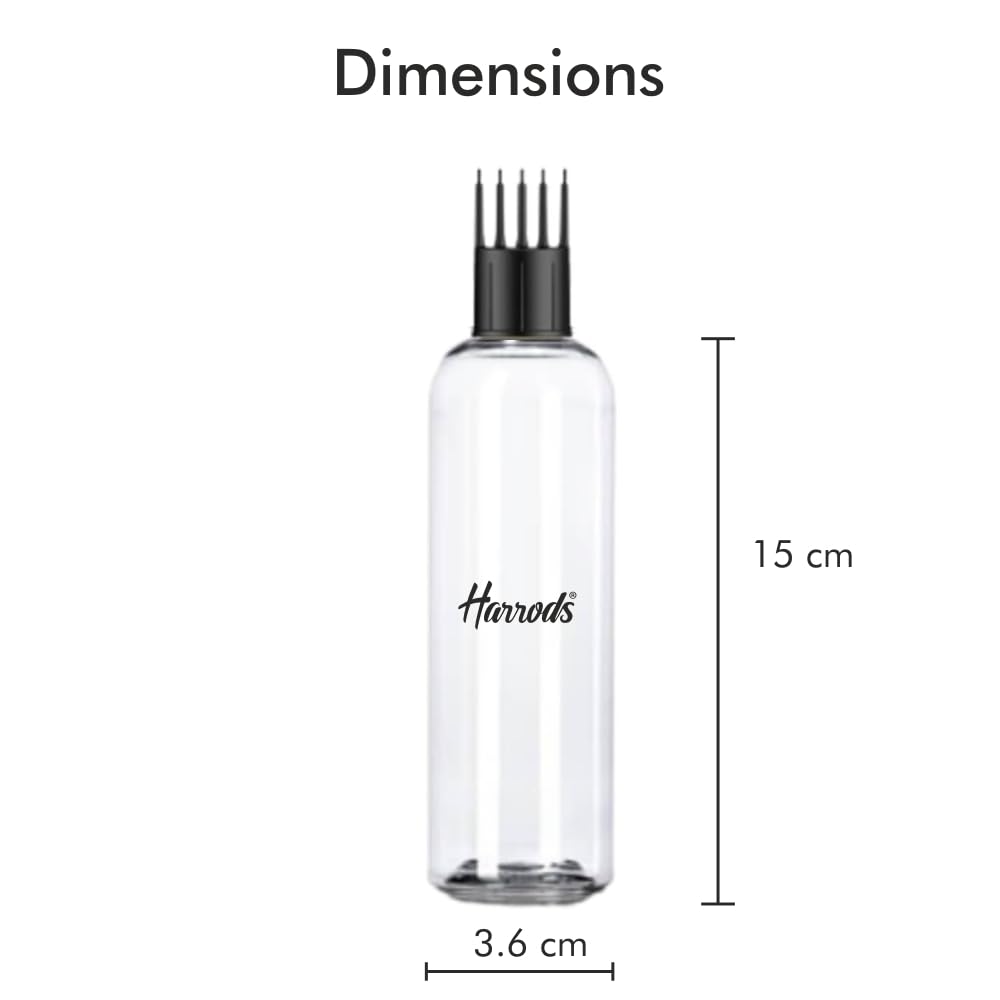 HARRODS 200ml Empty Plastic Spray Bottles (3-Pack) - Leakproof Travel Bottles for Hair & Face Care, DIY Beauty Products, Rosemary Hair Spray & Rose Water Mist | Perfect for Travel, Gym, Salon & Home Use