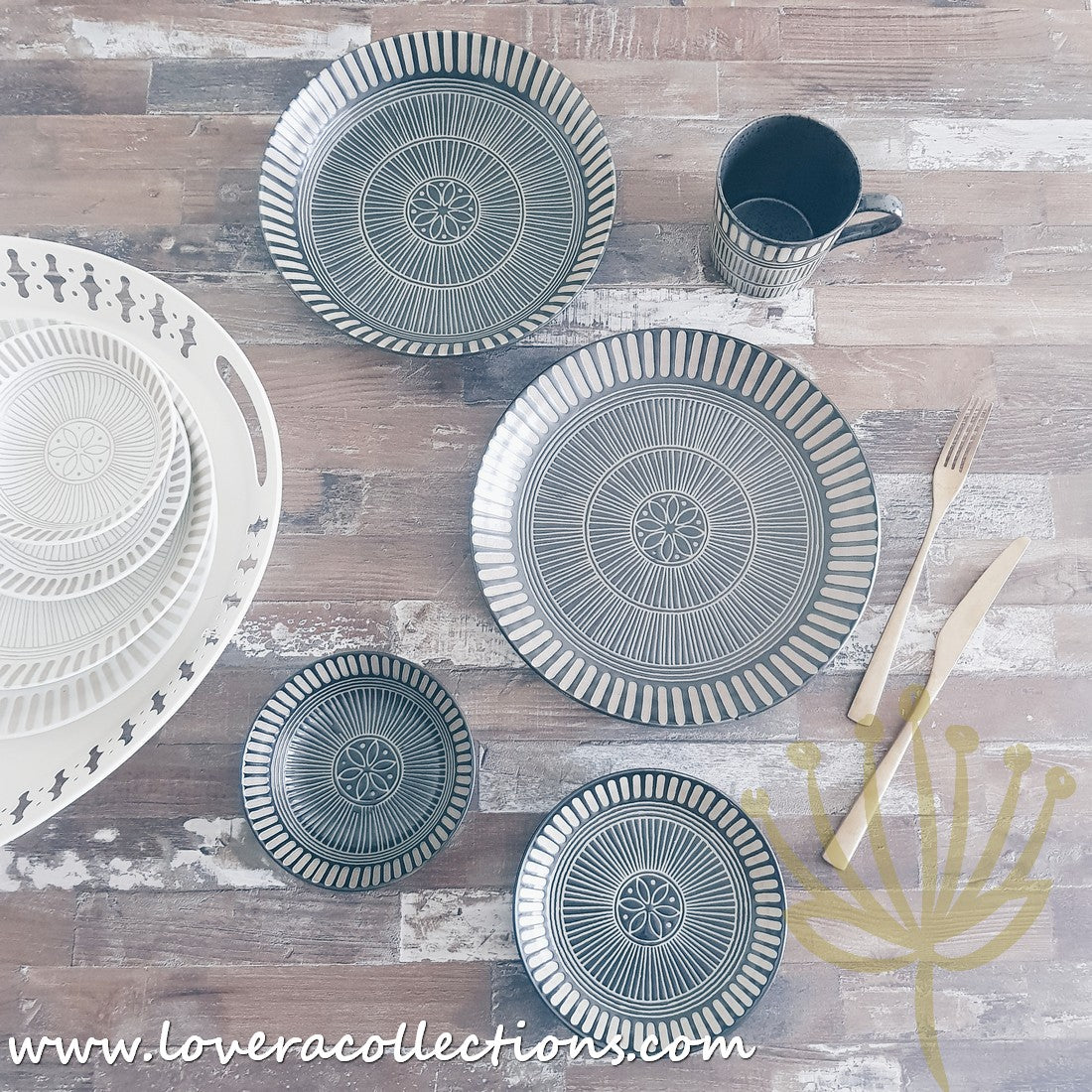 Bloom Japan Sausalito Dinnerware Set - Premium Porcelain Plates, Bowls & Cups - Elegant Japanese Style Tableware for Dining, Entertaining & Home Decor (50% Off Sale)