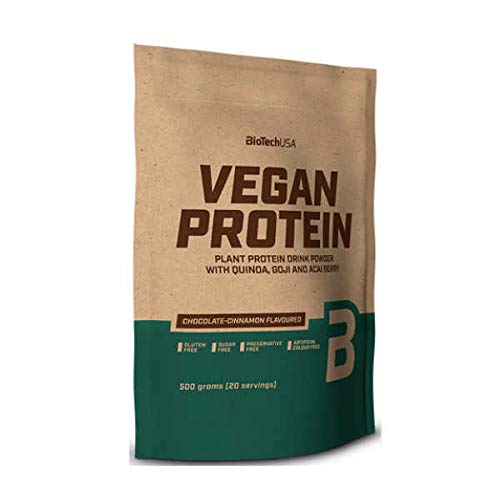 BioTechUSA Vegan Protein Powder - Banana Flavor, 500g | Plant-Based Protein Supplement for Muscle Recovery & Workout | Perfect for Smoothies, Baking & Post-Workout Shakes