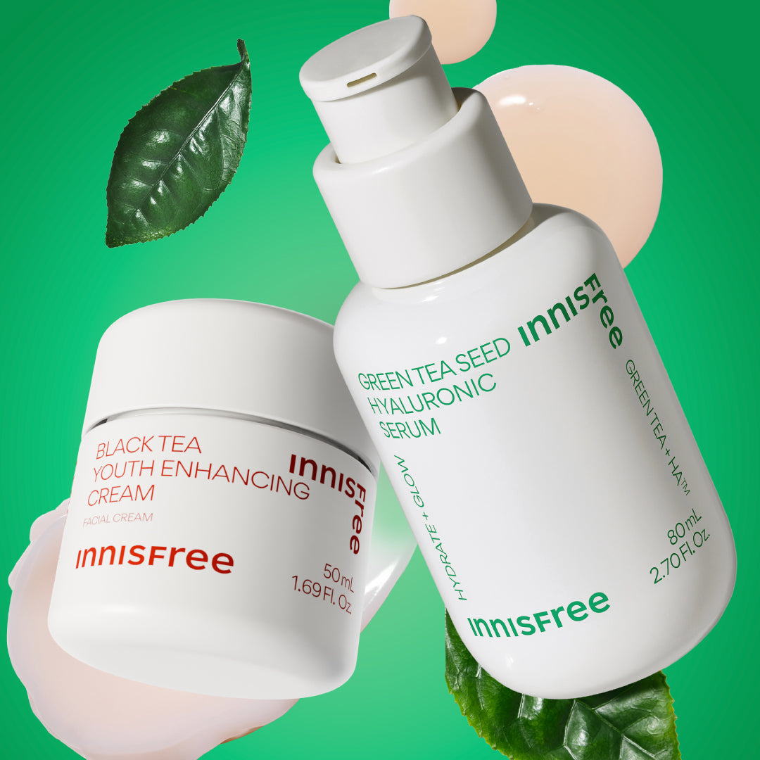 Korean Serum & Cream Duo Set for Glowing Skin - Hydrating & Anti-Aging Skincare Routine for Day & Night Use