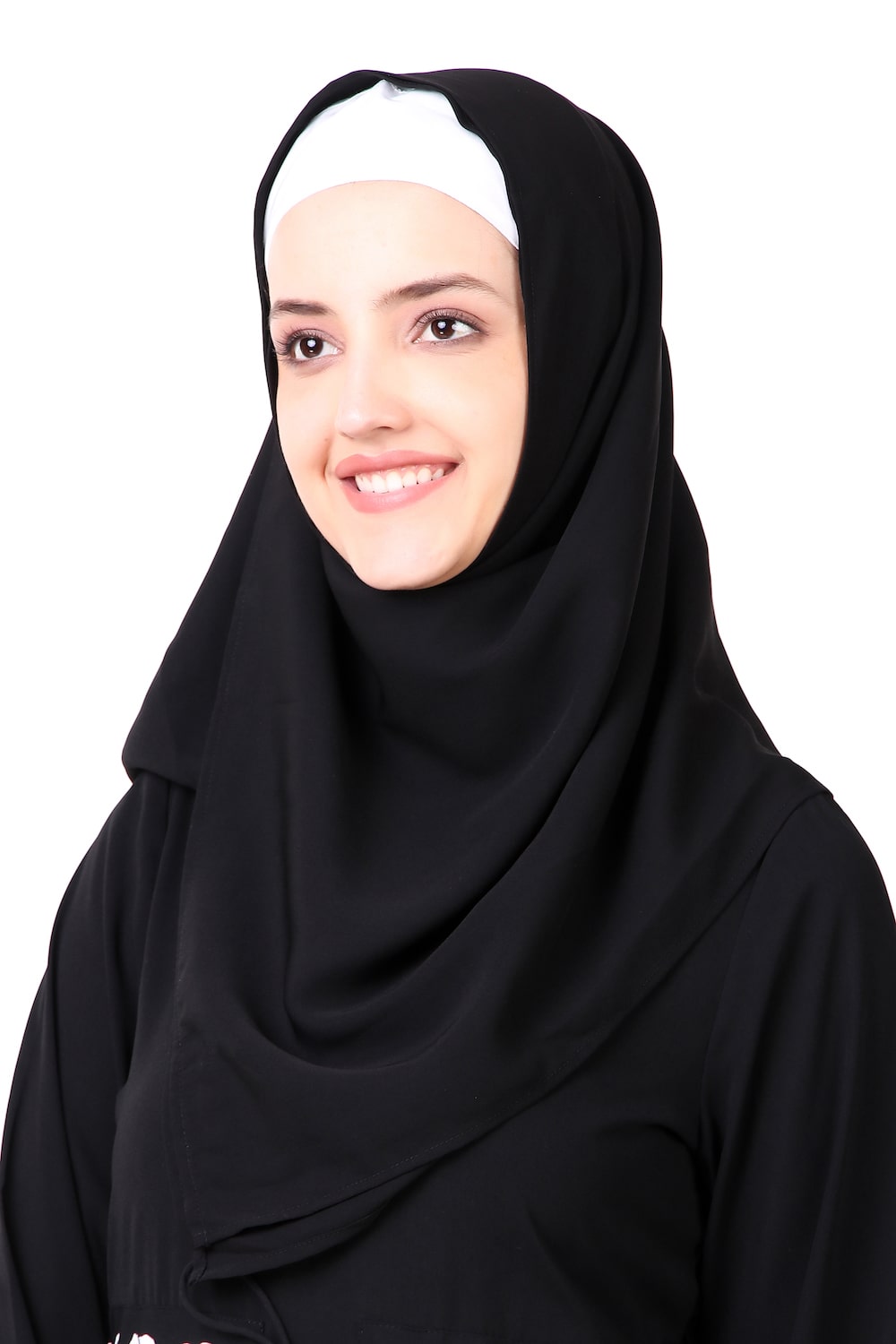Elegant Frilled Georgette Waist A-Line Nida Abaya Dress - Perfect for Eid, Ramadan, and Special Occasions