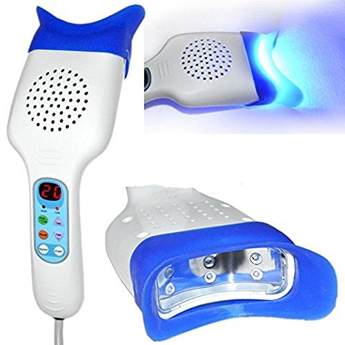 Portable LED Teeth Whitening Kit - 6 Blue Light Whitening Trays for Professional At-Home Teeth Whitening - Perfect for Travel & Quick Brightening